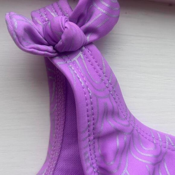 Cat jack girls 5t One Piece Ruffel Swim suit Purple EUC - Picture 4 of 6